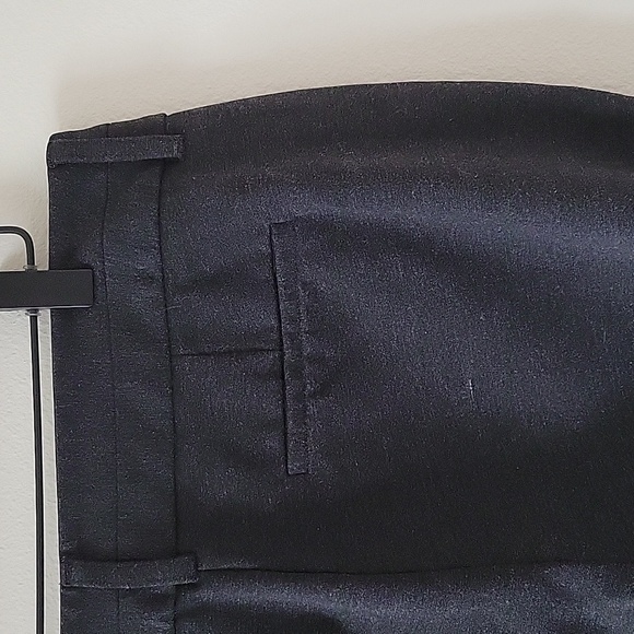 Chico's Dark Charcoal Grey Ponte Wide Waistband Pants Size 8 - Picture 5 of 6